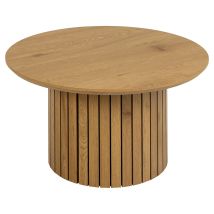 Couchtisch Yale – Massivholz – Runde Tischplatte – Einzigartiger Sockel – Modernes Design – 90AH000022542