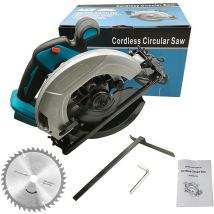 Sega Circolare A Batteria,senza Spazzolesega Circolare A Batteria , Taglio Lama Ø 185mm,compatibile Con La Batteria Makita (batteria E Caricabatterie 