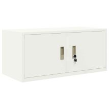 Armoire De Chambre - Armoire De Rangement Blanc 90 X 40 X 40 Cm Acier Fr7344 - Maison La Vie