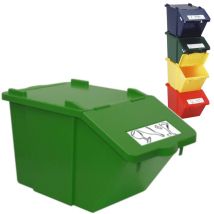 Filmop - Contenedor De Clasificación De Residuos De Dos Pisos - Verde 45l