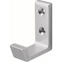 Gancho de baño 0139 – Aluminio anodizado – Plata – 47 mm – Diámetro 41 mm – 2 orificios de montaje