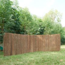 Reisigzaun Brielle – 1,5 kg/m² – 500 x 150 cm – Natur – Sichtschutz für Garten, Balkon, Terrasse