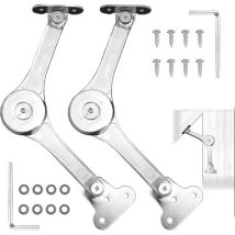2 Pcs Adjustable Lift Cabinet Cabinet Lid Support Hinge For Cabinets, Over Closet, Furniture Doors, Lift Support Hinges