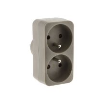 Biplite de pared 2 enchufes 3680W color taupe – ZENITECH