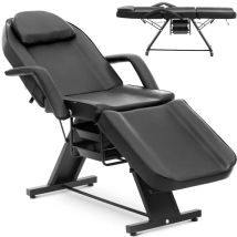 Lettino Estetista Regolabile 150 Kg Nero Poltrona Pedicure Per Centri Estetici