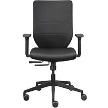 Silla giratoria de oficina TO-SYNC con brazos y ruedas – Altura del asiento 410-520 mm – Carga máxima 125 kg – Diseño moderno