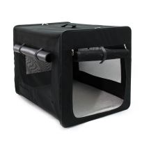 Fudajo - Wiltec Bolsa De Transporte Plegable Negra Mascotas Perro Gato, Talla Xxl (106x71x81 Cm), Con Cojín