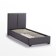 Letto Singolo 1 Piazza In Tessuto 80x190 Montreux Twin - Grigio Scuro