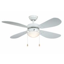 Aireryder Ventilatore Da Soffitto Classic 105 Cm Con Illuminazione, Bianco Con Pale Bianche