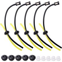5 Sets Universal-kraftstofffiltersatz, Dichtungsrohr, Mäher-kraftstoffleitungen Mit Primerbirne, Für Rasentrimmer, Freischneider, Kettensägen-
