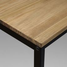 Mesa Centro Eco Three 70x45x40cm Negra En Madera Maciza De Pino Acabado Vintage Estilo Industrial Box Furniture