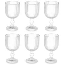 Gestreiftes Wasserglas, 370 Ml, 6 Stück
