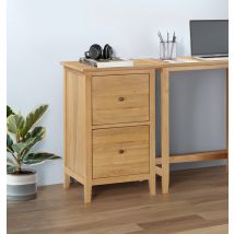 Hallowood Furniture - Aston Filing Cabinet, Heavy Duty 2 Drawer Organiser, Mobile Pedestal Storage Cabinet, Wooden Office Storage, Home Office Cabinet