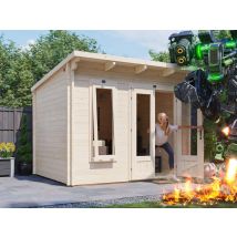 Dunster House Ltd. - Dunster House Log Cabin Garden Office 3m X 2.5m Summerhouse Terminator 45mm Walls