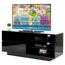 Homeology - Gallus Gloss Black With 2-black Drawers & 3-shelf 32'-55' Led/ Lcd / Plasma Cabinet Tv Stand