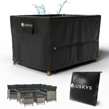 Juskys Meubles De Jardin Couverture Coversafe Pro 120x90x75 Cm - Résistant À L'Hiver Et Étanche - Housse De Protection Pour Table De Jardin, 