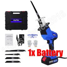 Dayplus - Scie À Batterie Avec Couteau Électrique À Vitesse Variable + 4 Lames + 1x 1.5ah Batterie