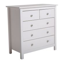 Vs Venta-stock - Kommode Alena Schlafzimmer 5 Schubladen Weiß. Mit Metallführungen