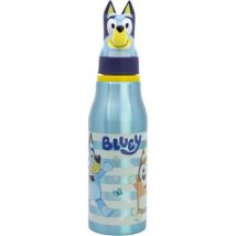 Botella De Agua Infantil De Aluminio De 690 Ml Con Figurita En El Tapón De Bluey