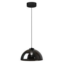 Lustre Gamma – Suspension noire 1xE27 – Métal et verre – Hauteur réglable 300-900 mm – Style moderne