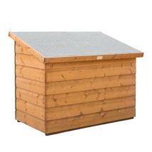 Rowlinsons – Shiplap Patio Chest – 460 Litres Capacity – Dipped Honey Brown Finish – Garden Storage Box