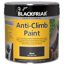 Blackfriar - Anti-climb Vandal Security Paint - Outdoor Semi-matt Black - 2.5 Litre
