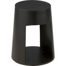 Table Basse Design En Bois Noir Avec Tiroir Élégant - Noir Bois De Manguier