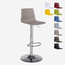 Tabouret Bar De Cuisine Design Mat Réglable En Hauteur Grand Soleil Imola Matt - Beige Juta