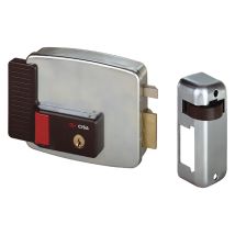 Cisa – Elektrisches Schloss für Bügeleisen Art. 11 und 80 – 12V – Selbstverriegelnder Fallenriegel – Stahl mit Zinkbeschichtung