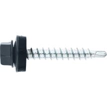 Vis De Façade Twistec Colorhead 4,8 X 60 Ral 7016 Ue: 100 Pcs Avec Clé À Douille 451m8p