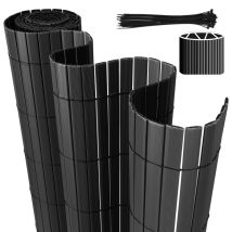 Swanew Canisse In Pvc Per Giardino Balcone Terrazzo Recinzione Frangivento Per Balcone Tende Per Balcone Grigio 100 X 400cm