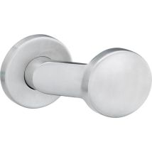 Bouton de porte sur rosace – Aluminium argent – Vissage invisible – Béquille, bouton et poignée de porte