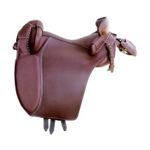Taglia Unica, Marron: Selle Camarghese Complète En Cuir Avec Finitions Soignées