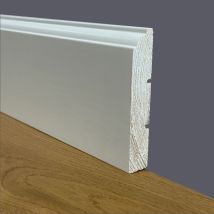 100 Metri Lineari Di Battiscopa Premium In Legno Massello Mod.firenze 91x15 Laccato Bianco