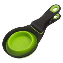 3-in-1 Tpe Faltbarer Müslibeutelhalter Für Haustiere, Messbecher Für Hundefutter (m, Grün)
