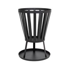 Brasero Oregon – 35 x 51 x 35 cm – Métal noir – Récepteur de cendres inclus – Jardin piscine