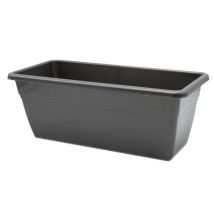 Jardinera de plástico 40 cm – Color negro – Ideal para hogar, jardín, balcón o terraza – Diseño simple y delicado