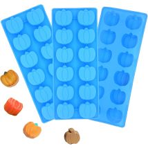 Readcly - 3 Pieces Pumpkin Mold Pumpkin Shaped Silicone Molds Mini Pumpkin Silicone Mould,used For Cake Decorating,thanksgiving Candy,chocolate (blue)