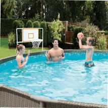 Summer Waves – Gioco di basket per piscina fuori terra – Palla inclusa – Gioco da basket