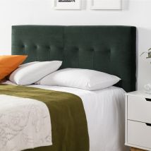 Gepolstertes Kopfteil Napoles 140x100 Cm Grün Für Bett 135. Samt. Beine Aus Holz, Inklusive Beschläge