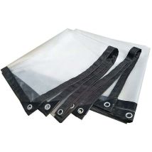 Lona Impermeable Transparente De 3 M Con Ojales - Lona Impermeable Grande Para Uso Exterior, Protección Solar, Impermeable Y Resistente A La 