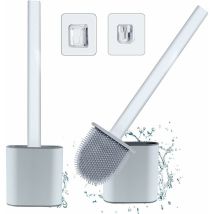 Ahlsen Toilettenbürste Mit Zauberspruch (2er-pack) – Silikon-toilettenbürste Mit Langem, Rutschfestem Kunststoffgriff Und Schnell Trocknendem 