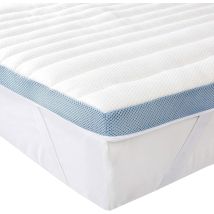 Olympia Topper In Memory Foam 5cm, Comfort Tessuto Traspirante E Delicato Sulla Pelle Con Elastiche Antiscivolo, Sfoderabile E Lavabile Coprimaterasso