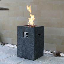 Gasfeuerstelle 'mayon' In Dunkler Natursteinoptik - Modeno
