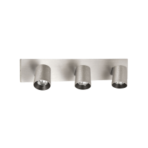 Spot Modo Modern À 3 Lumières En Aluminium Moulé, Finition Brossée, Douille Gu10, 35w Max, Idéal Pour Un Éclairage Intérieur Élégant Et Moderne.