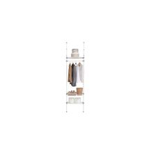 Vestidor Para Dormitorio 2 Baldas Y Cesta Acabado Blanco 240/280 Cm(alto)68 Cm(ancho)25 Cm(fondo) Color Blanco