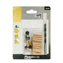 Piranha – Kit per spinatura con punta 6 mm – X66400 – Mèche à bois per trapano