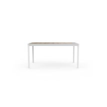 Tavolo Fisso Da Giardino Keter Porto 160 Cm Effetto Legno Struttura Bianco - K261198k400kk
