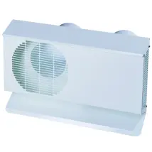 Wetterschutzgitter DN150 doppelt – Stahlblech weiß pulverbeschichtet – 545mm x 327mm x 95mm – für Lüftungsanlagen