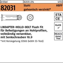 Art 82031 Lindapter-hollo-bolt St./10.9 Hbff 08-größe 1 Galv. Verzinkt S